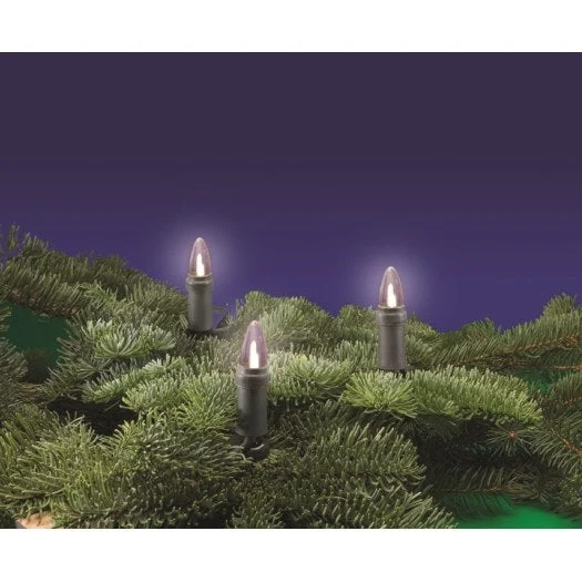 MK Illumination Traditionslichterkette Typ 974 – 15 Toplampen LED E10 warmweiß 2.400 K, Stecker teilbar